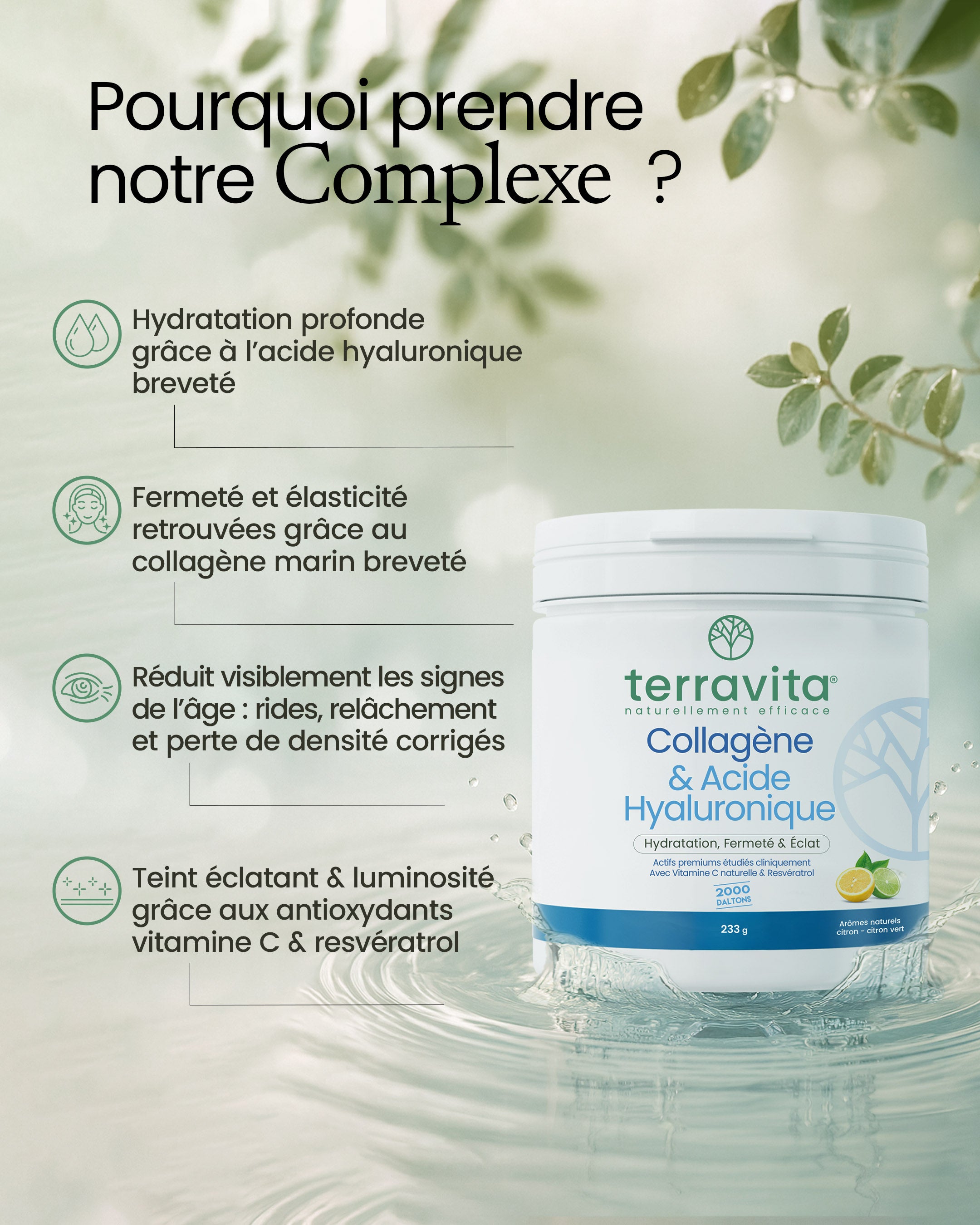 Complexe collagène & acide hyaluronique en pot