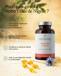 Bienfaits de l'huile de nigelle