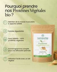 Protéines végétales Bio en poudre