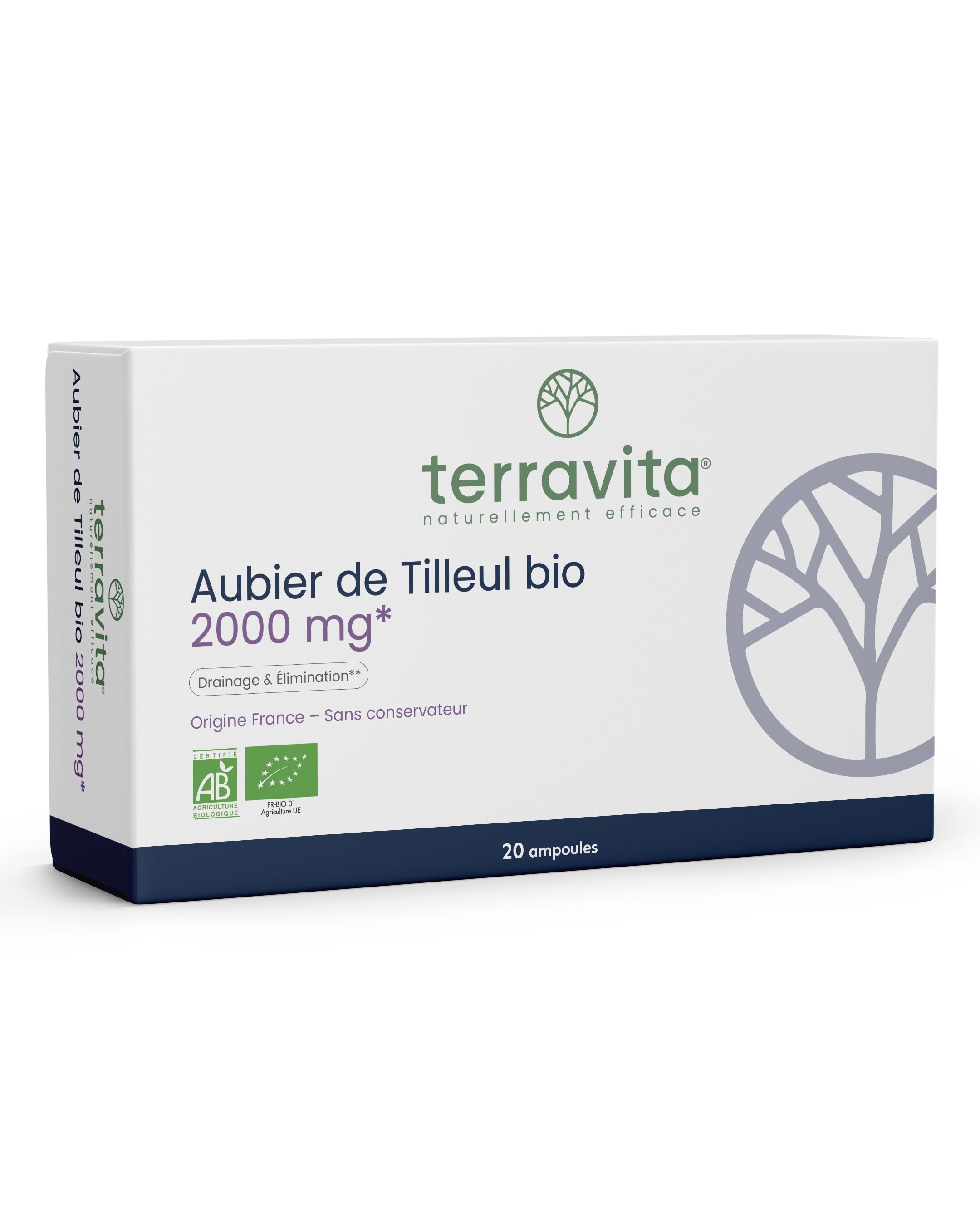 Aubier de tilleul Bio en ampoules