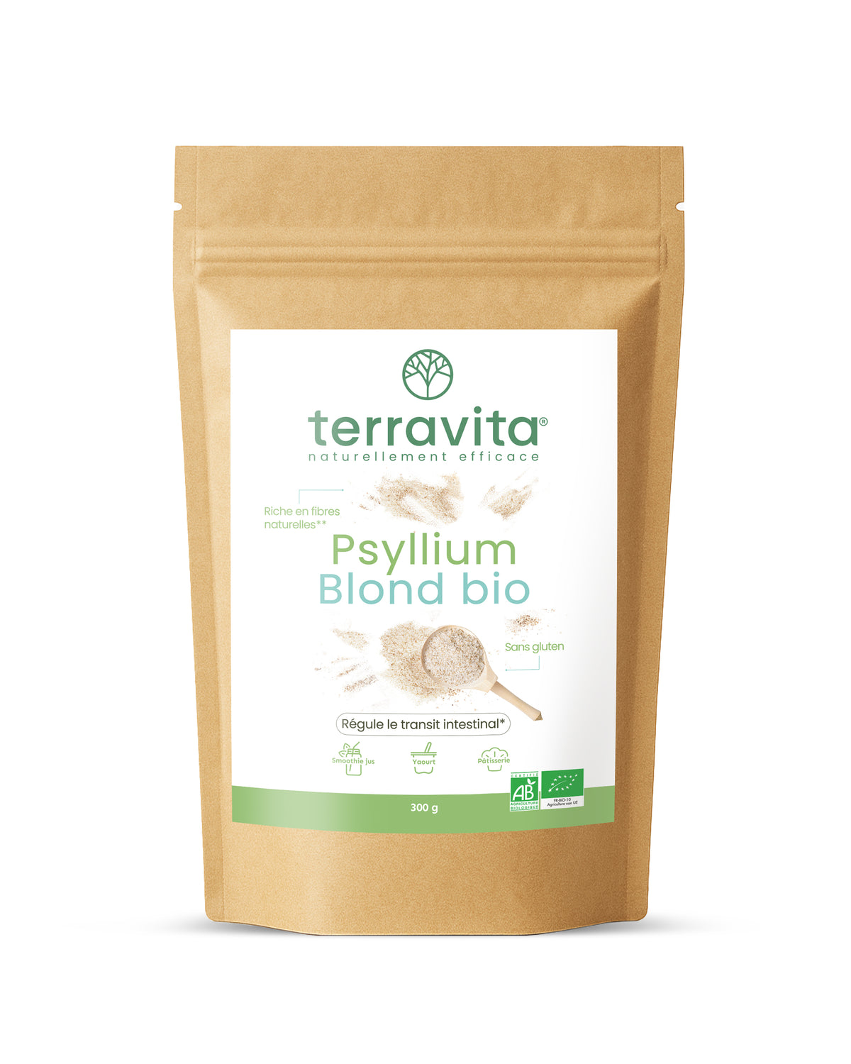 Psyllium Blond Bio En Poudre Nature Et Partage - 150g, Favorise Le Bien-être Intestinal
