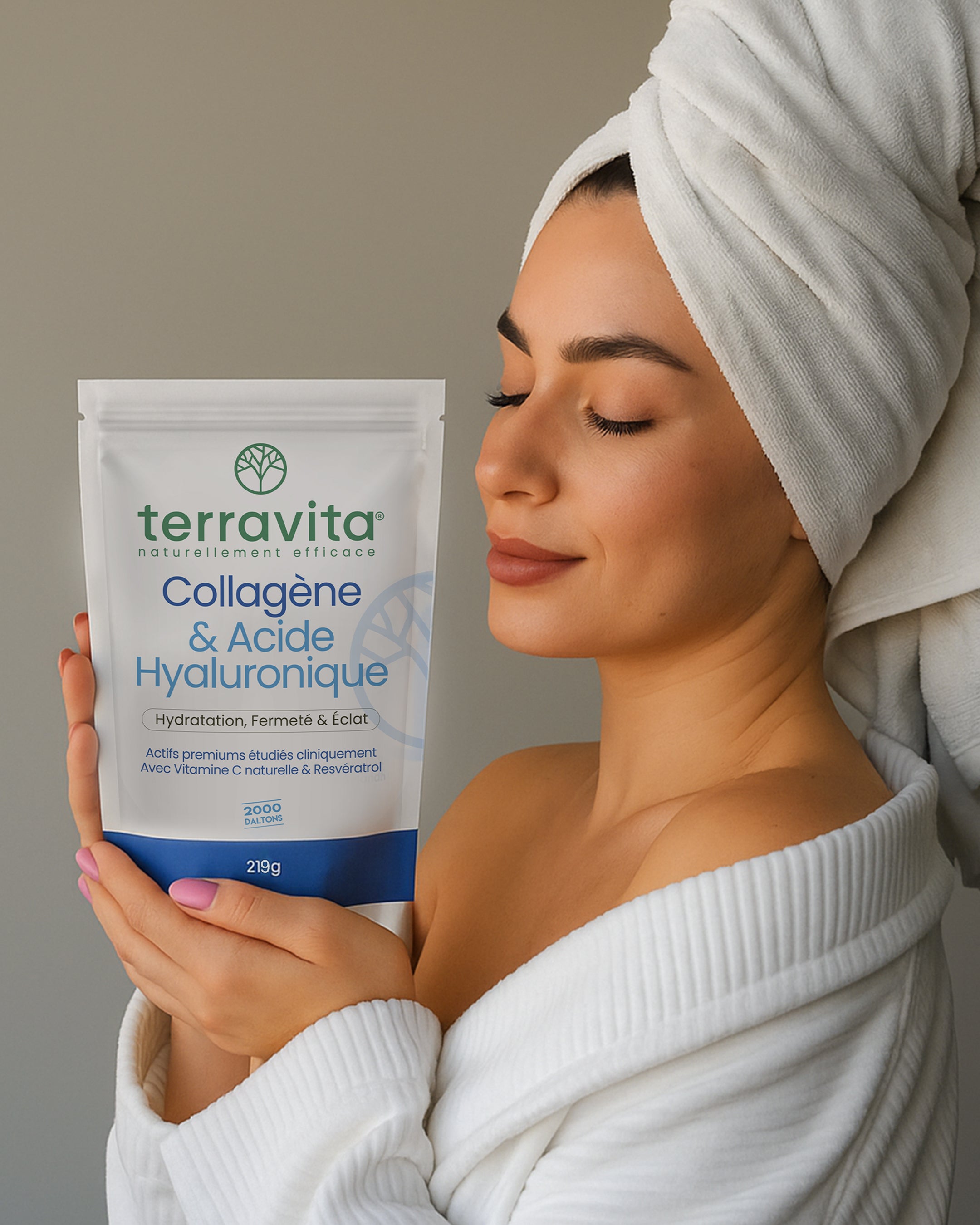Poudre de collagène acide hyaluronique