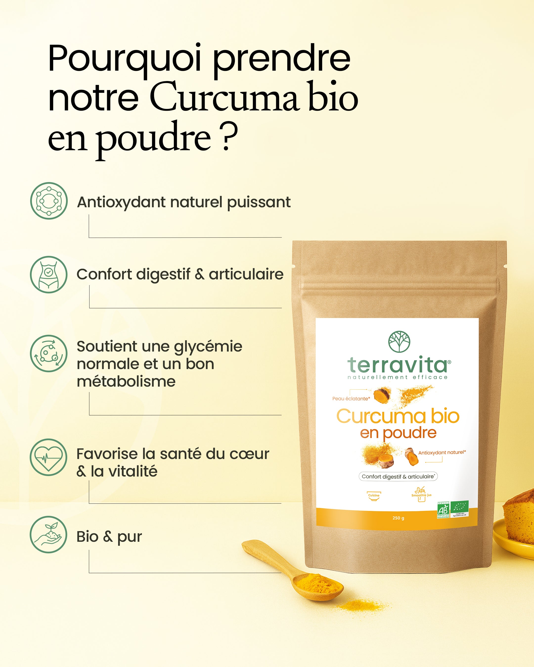 Curcuma Bio en poudre
