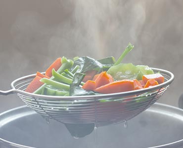Cuisson légumes à la vapeur pour conservation des qualités nutritives