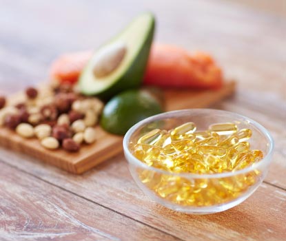 Omega 3 dans un bol sur une table