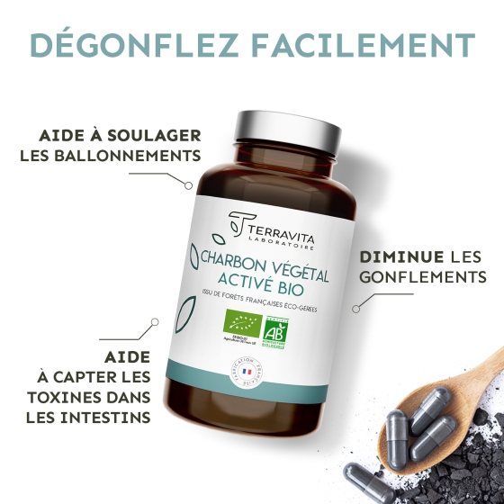 Charbon végétal activé bio