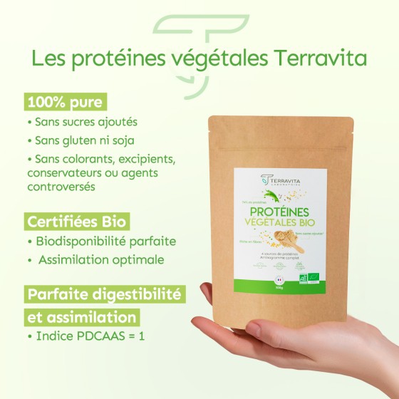 Protéines végétales Bio en poudre