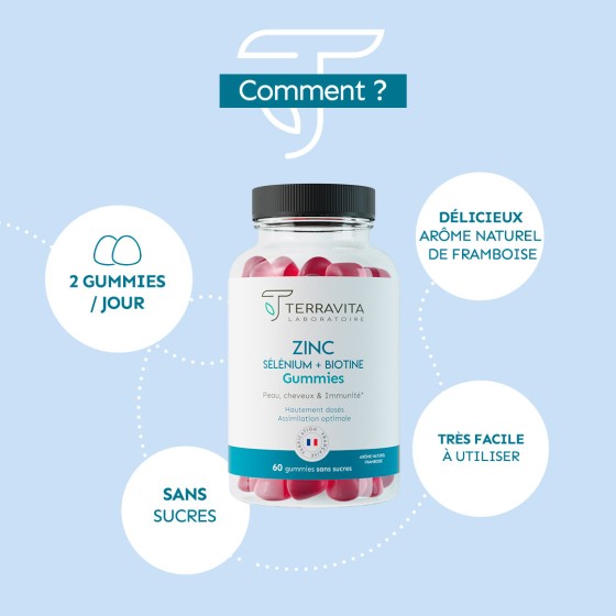 Gummies Zinc, Sélénium & B8