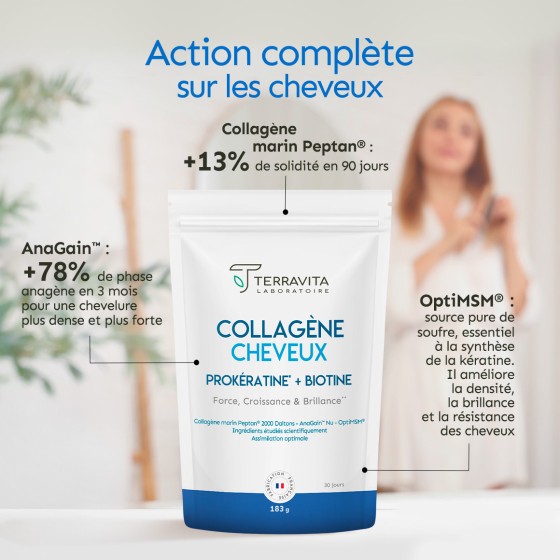 Collagène marin cheveux en poudre