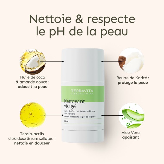 Nettoyant visage en stick