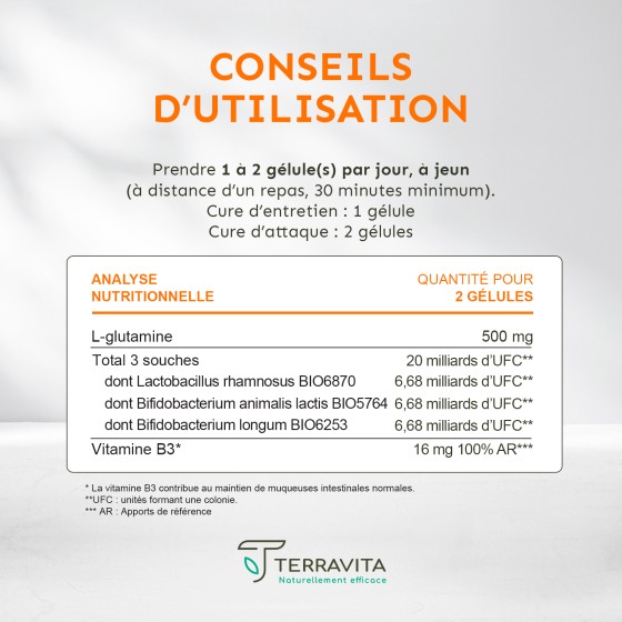 Perméa Flore probiotiques & glutamine