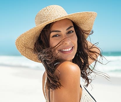femme plage