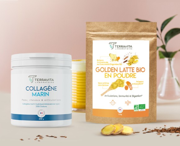 golden latte + collagène marin